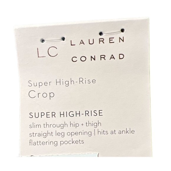 SOLD LC Lauren Conrad Womens Med Wash High Rise Distressed Cropped Jeans Sz 8 - Picture 8 of 10